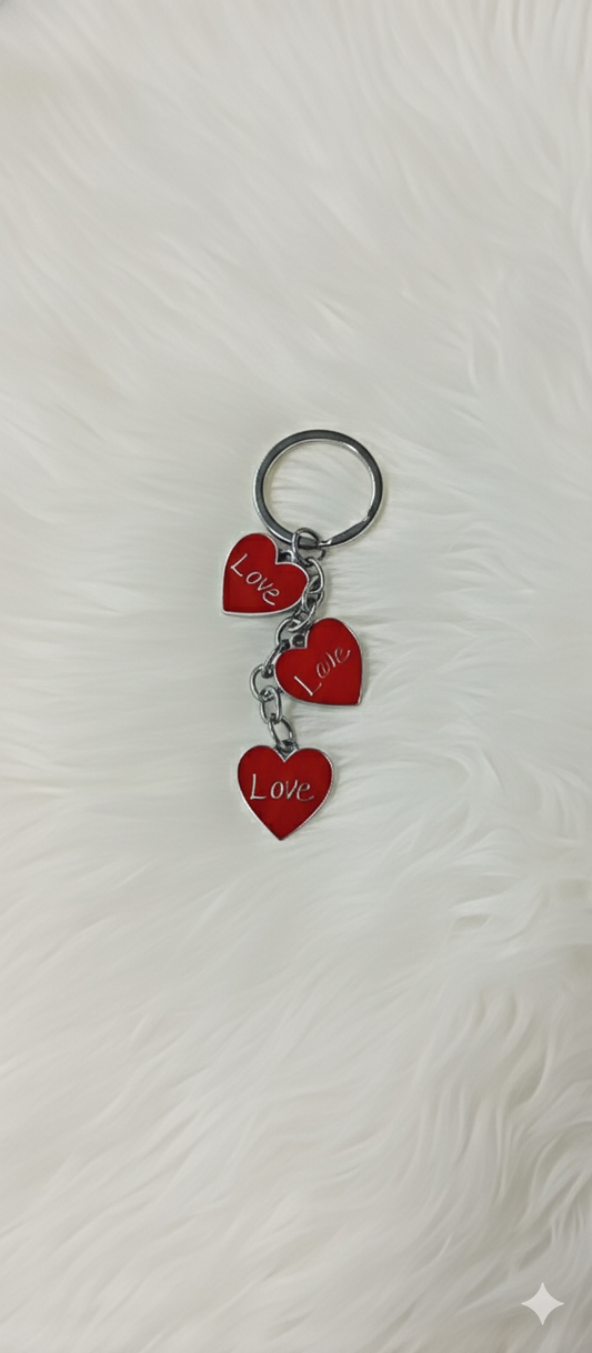 Triple Heart keychain