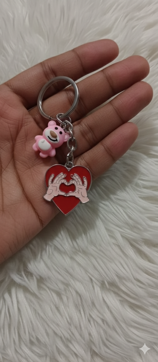 Heart And Bear Keychain
