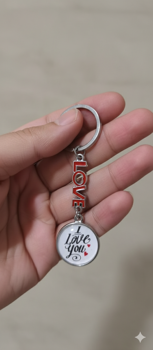 Vertical Love Key chain