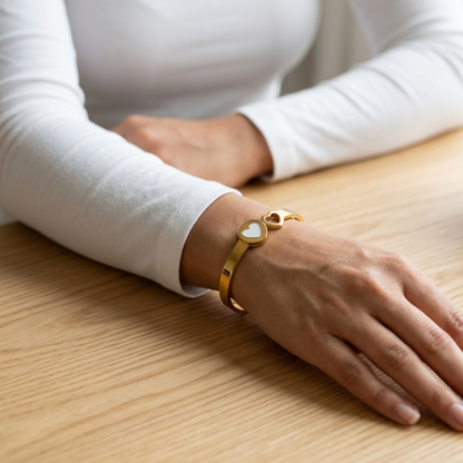 White Heart Bracelet