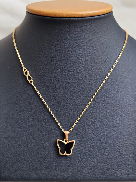 Anti-Tarnish Butterfly Hearted Neck Piece