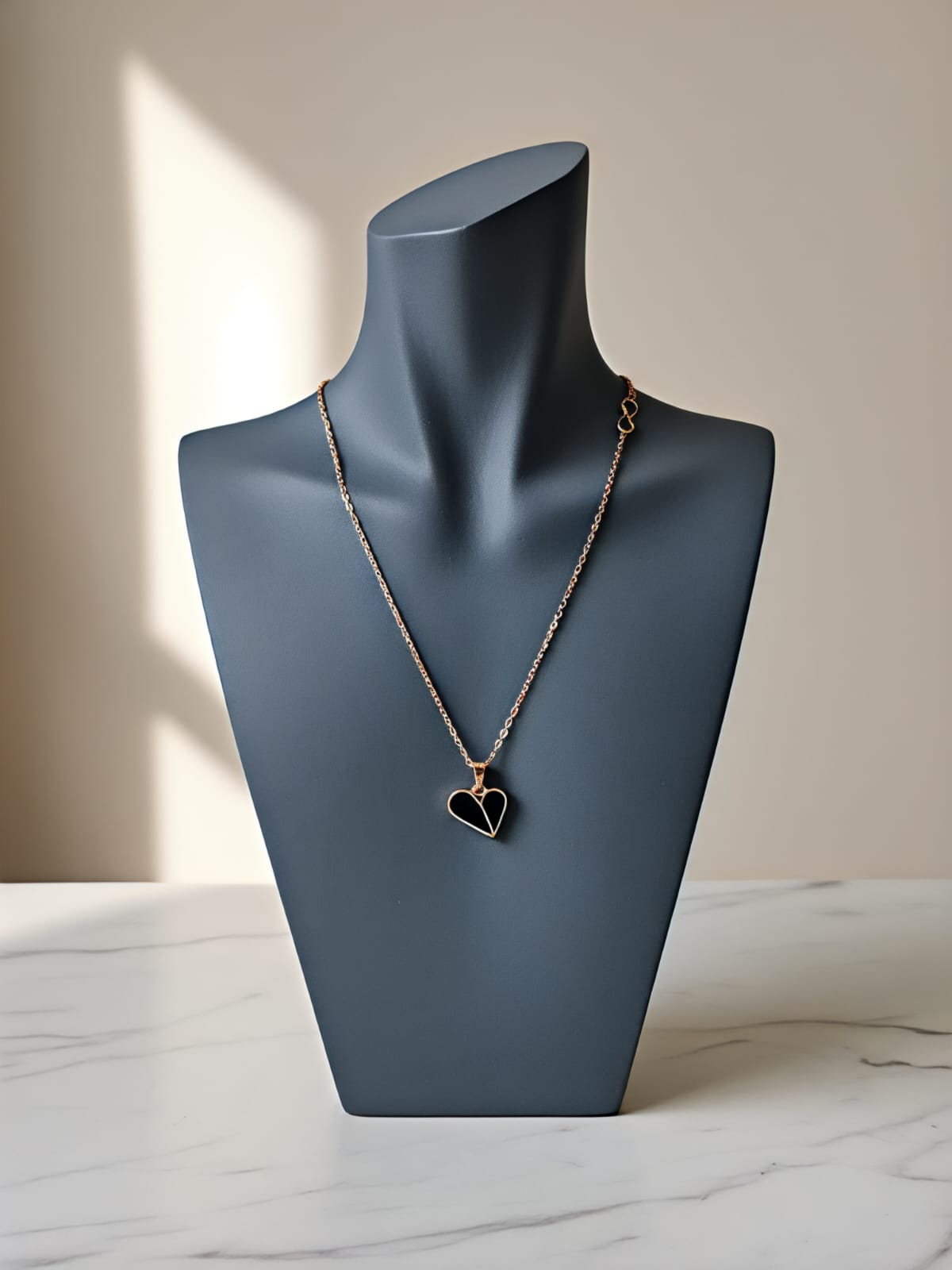 Anti-Tarnish Double Hearted Neck Piece