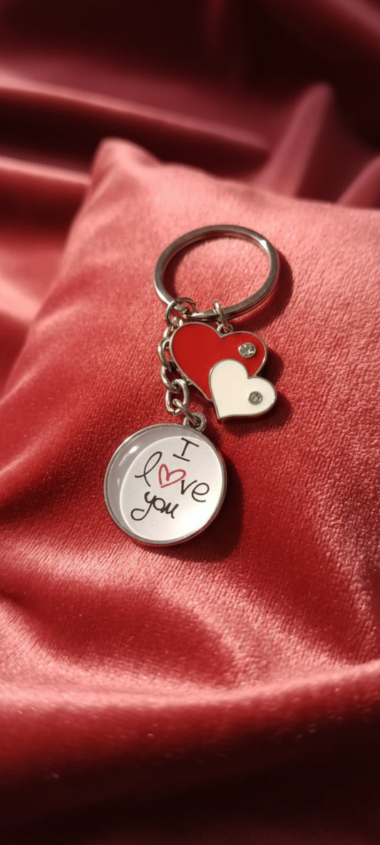 Double Hearted I Love You Key Chain