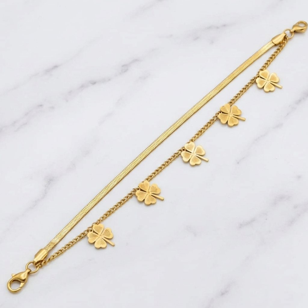 Dual Layered Flower Bracelet