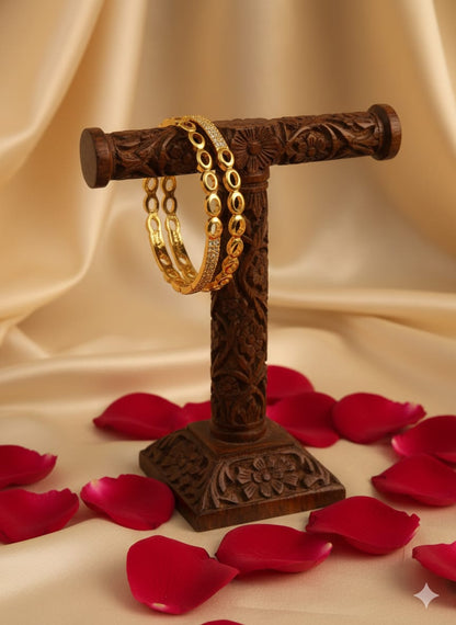 The White Stoned Halo Bangle