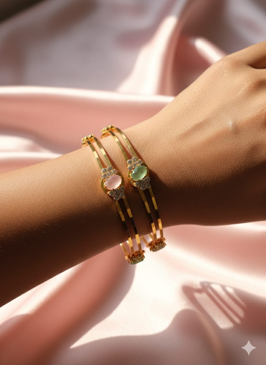 The Pastel Stoned Dual Band Bangles