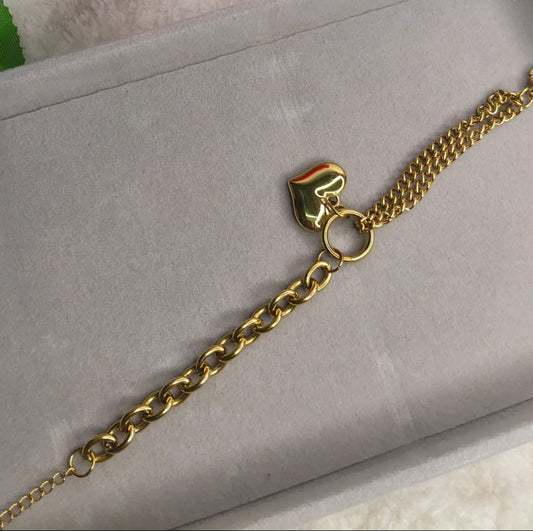 Dainty Heart Chain Bracelet