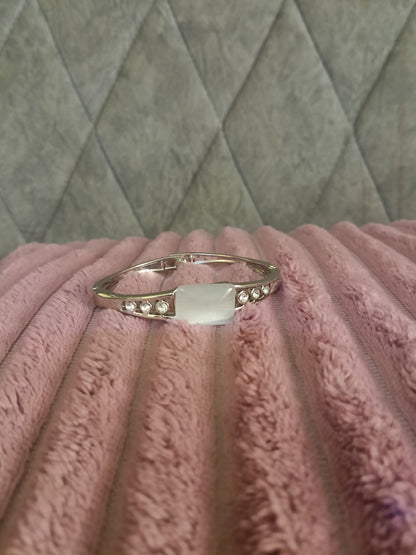 Silver stoned bracelet