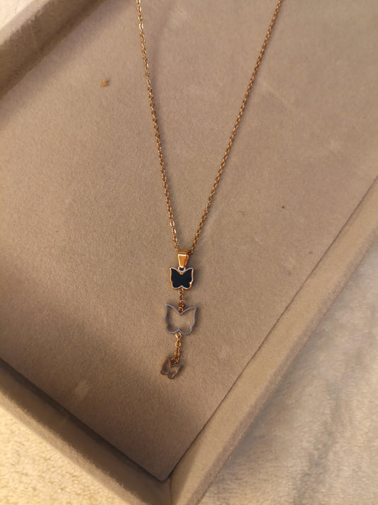Stacked Butterfly Necklace