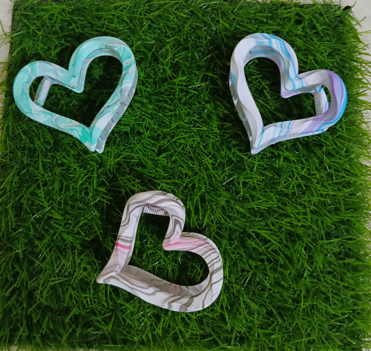 Marble Heart Matte Claw