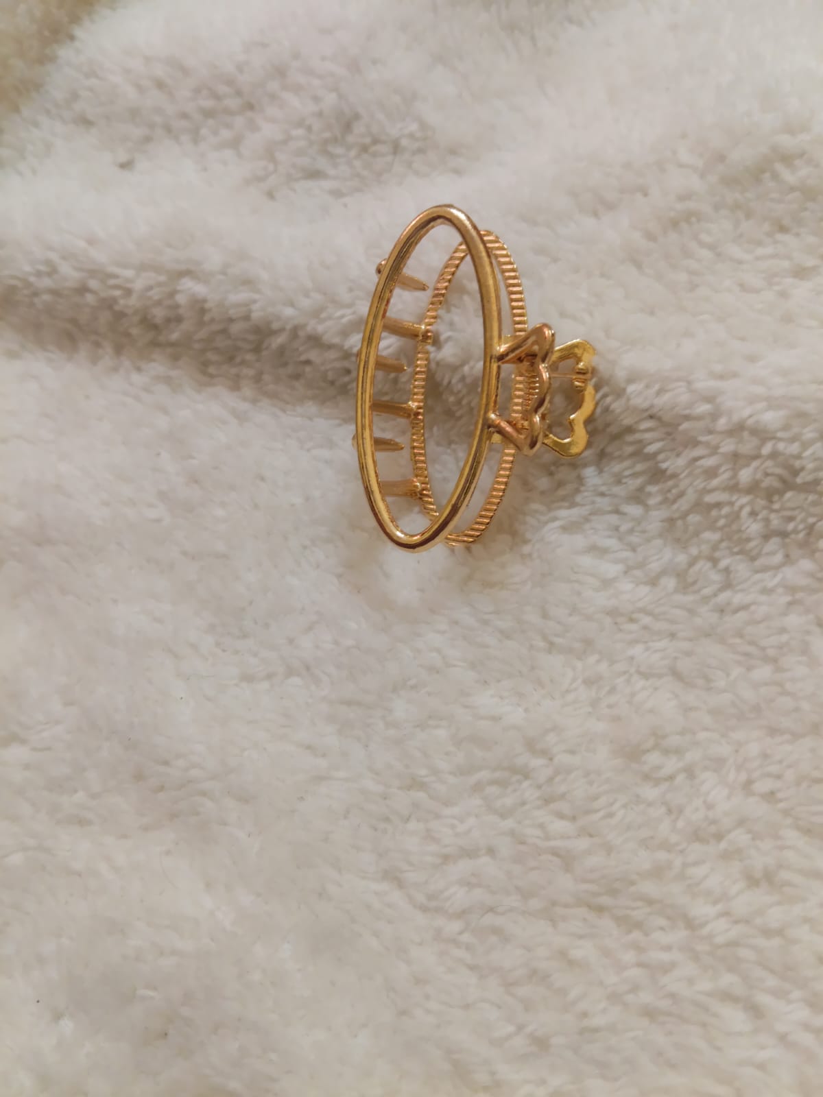 Oval Metal Outline Claw