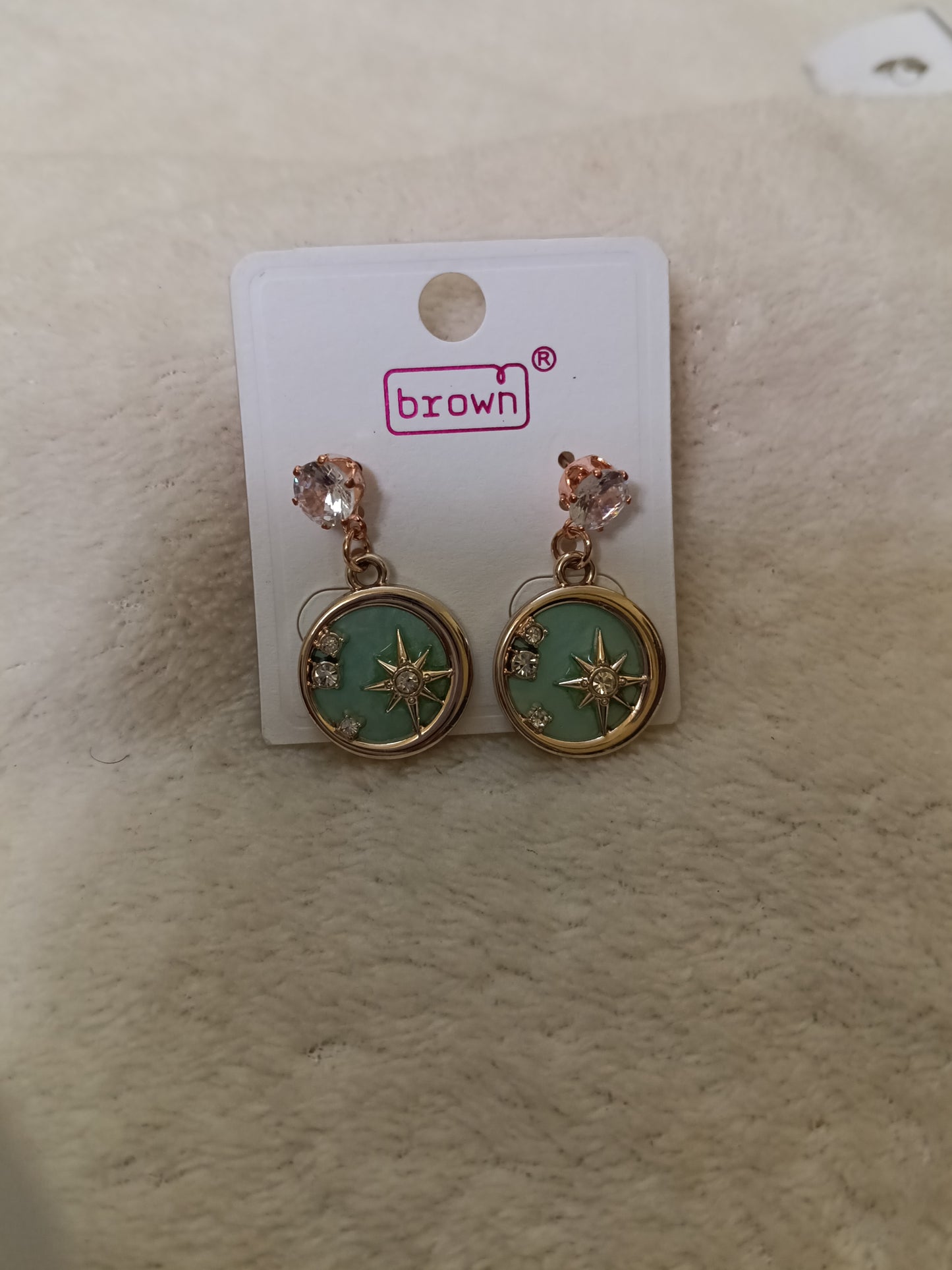 Shining star earring - Pink