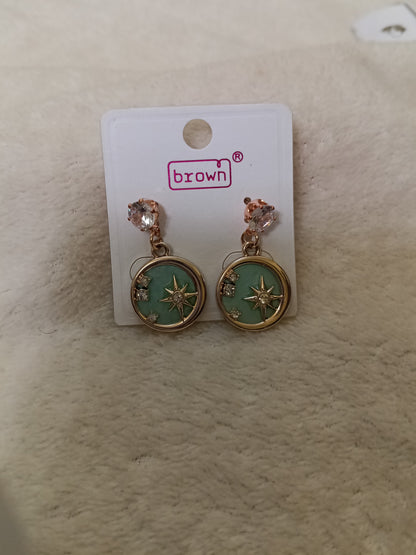 Shining star earring - Pink