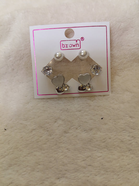 White Heart Pearl Duo Set