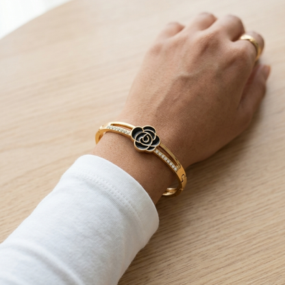 Black Rose Bracelet