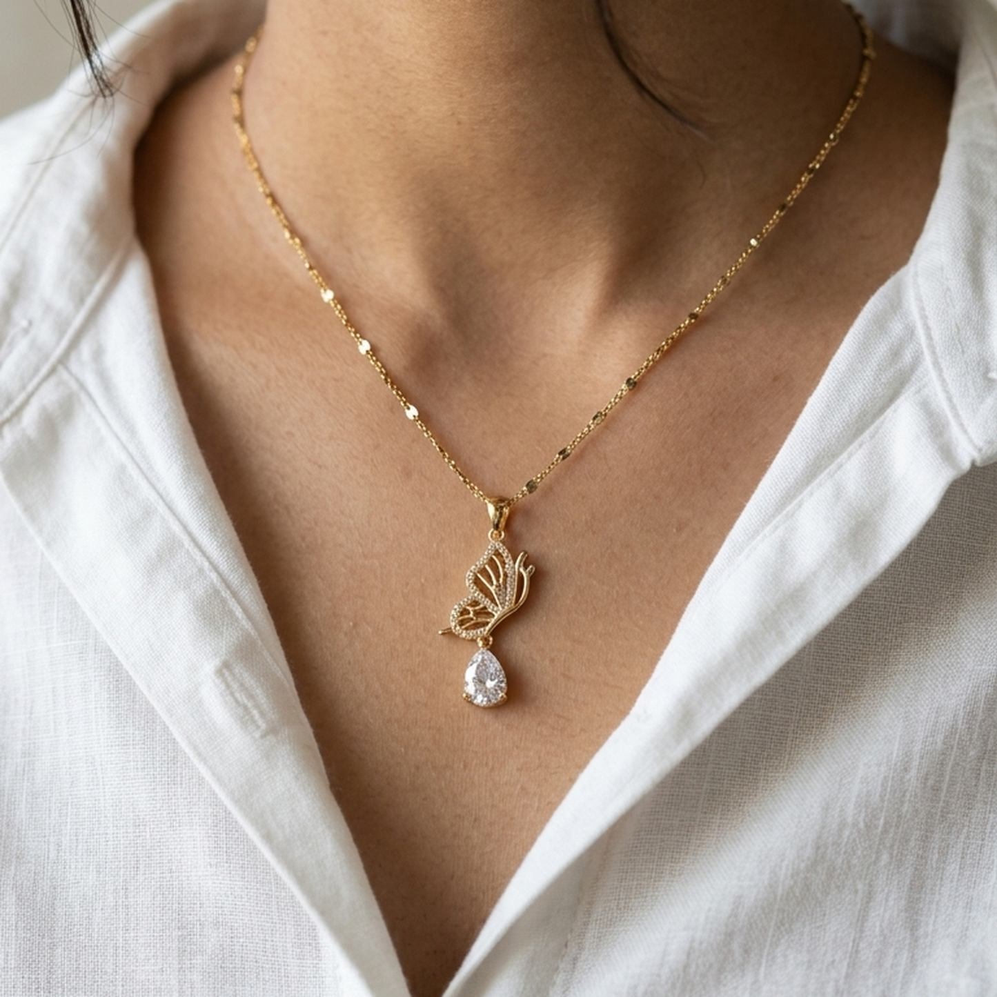 Flying Butterfly Necklace