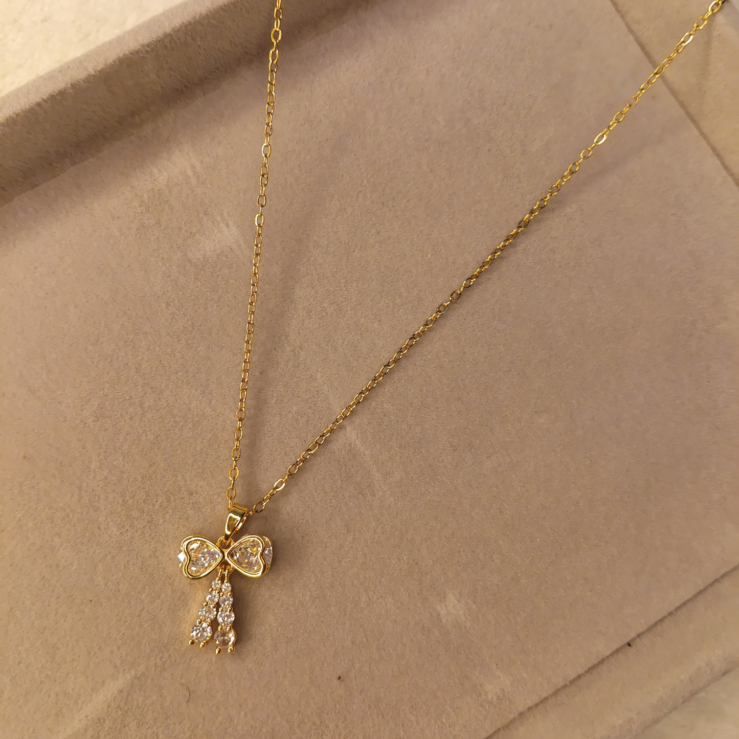 Golden Bow Necklace