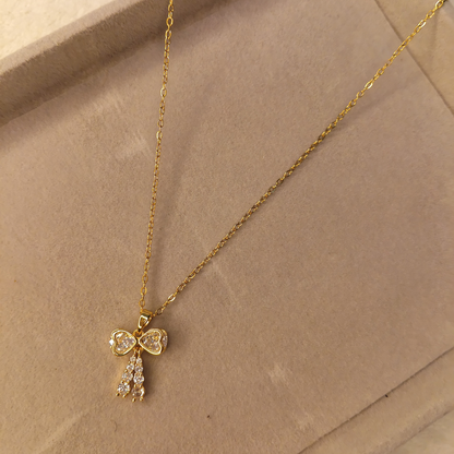 Golden Bow Necklace