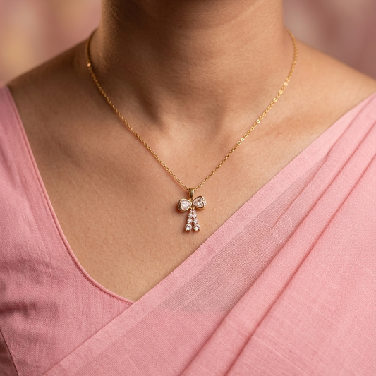 Golden Bow Necklace