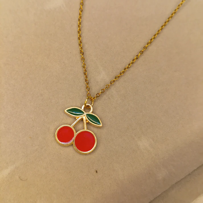 Jumbo Twin Cherry Necklace