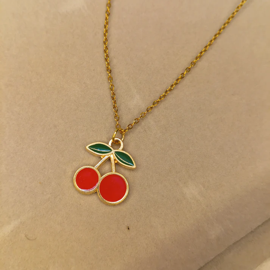 Jumbo Twin Cherry Necklace