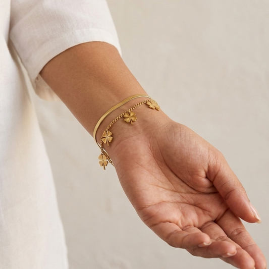Dual Layered Flower Bracelet