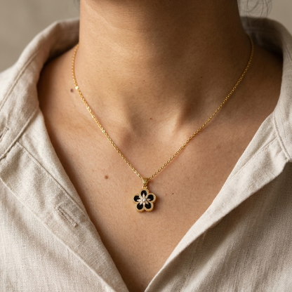 Rotating Flower Necklace