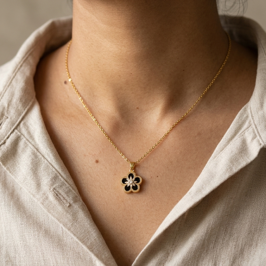Rotating Flower Necklace