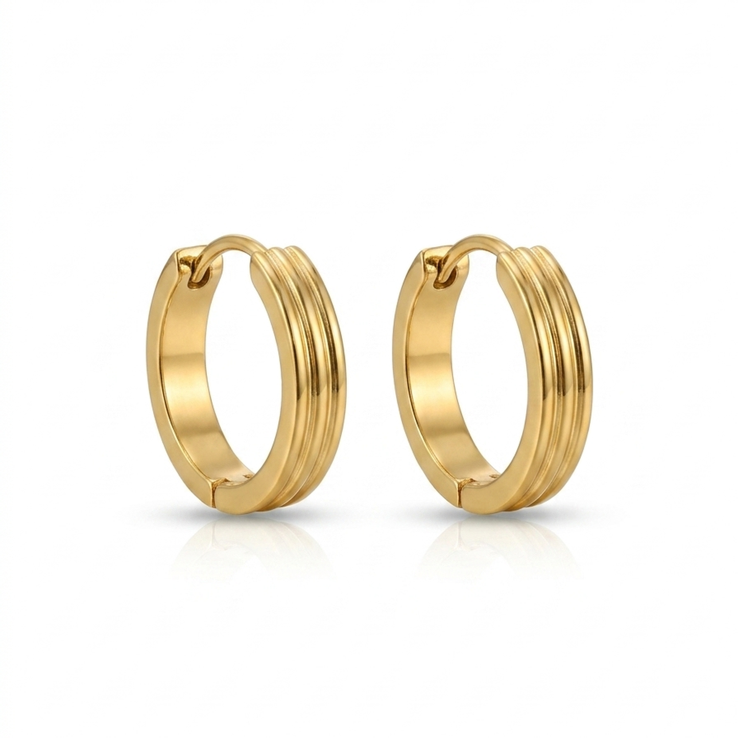 Triple Line Hoops