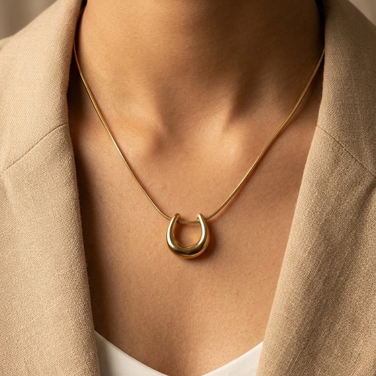 Oval Hoop Necklace