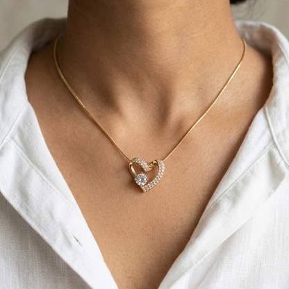 Stoned Heart Necklace