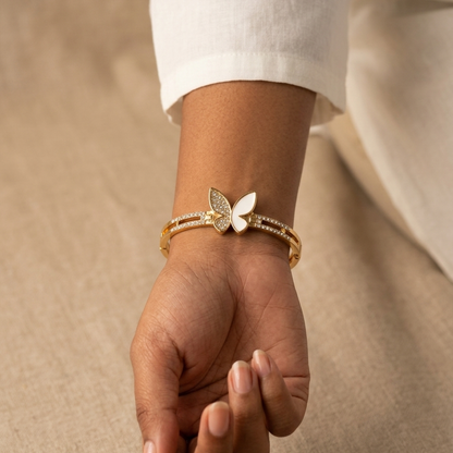 White Butterfly Bracelet